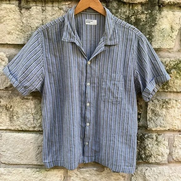 Striped Camp Collared Shirts